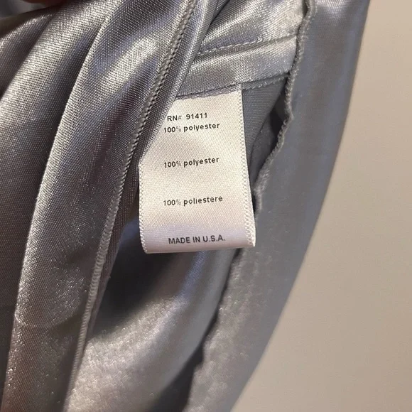 Rozae Nichols Silver Metallic Mini Dress M | Sleeveless Tie Waist | Vintage Y2K - Picture 4 of 4